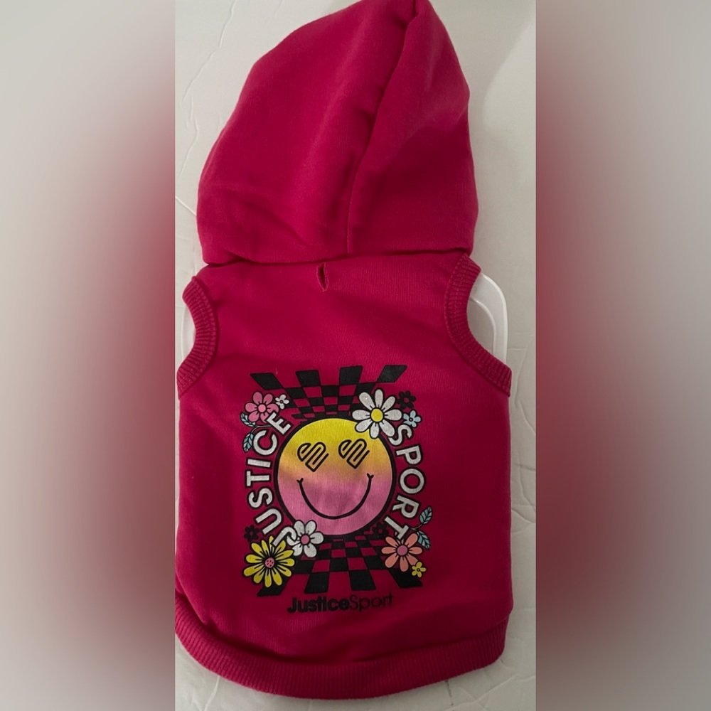 Justice Pink Hoodie for Pets Size XS New